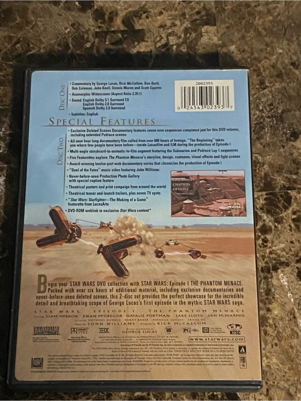 Star Wars Attack of the Clones DVD — Black, Blue & Gold Artwork